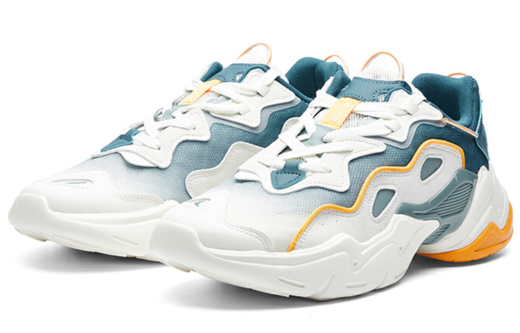 Lookbook Anta Life Collection Dad Shoes 'White Teal Yellow' 112038883-3