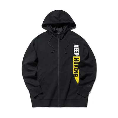 Anta Life Series Black Zip-Up Hooded Warm Jacket Long Sleeve 152138714-2