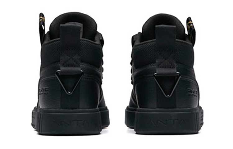 Anta Life Series High-Top Casual Board Shoe 'Black Gold' 圖 5