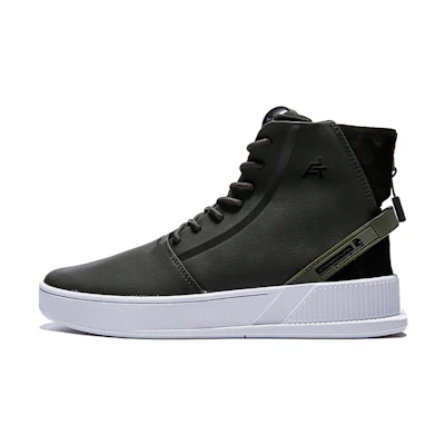 Anta Life Series High-Top Leather Sneakers 'Green White'