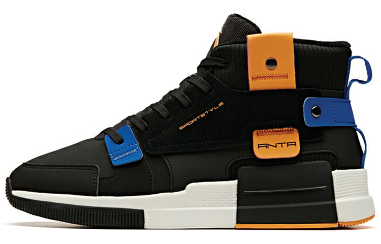 Anta Life Series High-Top Sneakers 'Black Orange White' 11948955-1