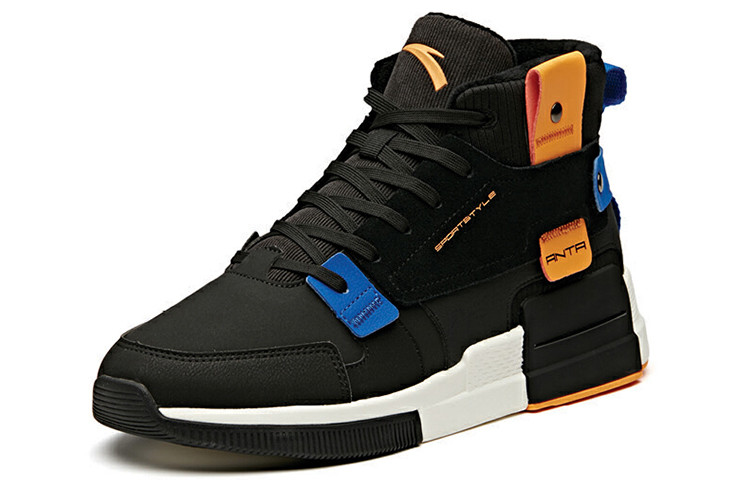 Order Anta Life Seri Sepatu High-Top 'Hitam Oranye Putih' 11948955-1