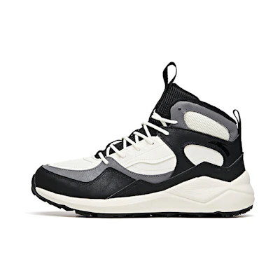 Anta Life Series High-Top 'Fleece-Lined Black White'
