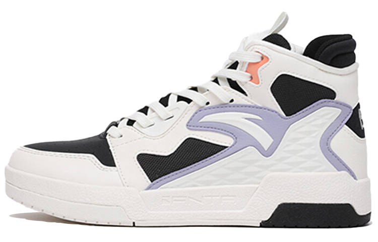 Anta Life Series High-Top Sneakers 'White Black Purple' 122118050-3
