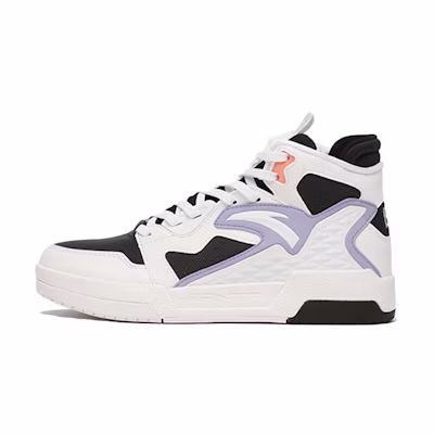 Anta Life Series High-Top Sneakers 'White Black Purple'