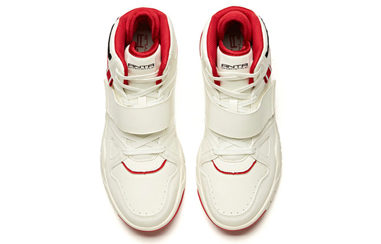 Anta Life Series High-Top Sneakers 'White Red' 圖 4