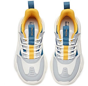 安踏 生活系列 減震防滑 低幫 運動休閒鞋 藍黃 Lookbook 安踏 生活系列 減震防滑 低幫 運動休閒鞋 藍黃