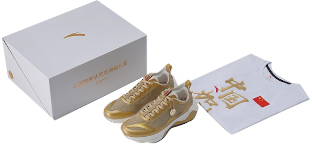 安踏 生活系列 國旗系列 氮氣回彈 減震防滑耐磨 低幫 跑步鞋 金白 東京奧運會中國體育代表團典藏禮盒 Buy 安踏 生活系列 國旗系列 氮氣回彈 減震防滑耐磨 低幫 跑步鞋 金白 東京奧運會中國體育代表團典藏禮盒