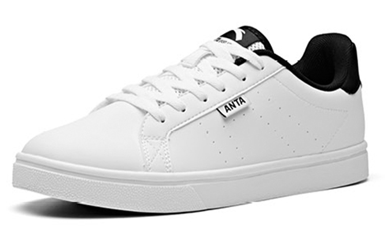 Lookbook Anta安踏 生活系列 休閒簡約 防滑減震 低幫 板鞋 男款 白黑