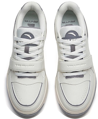 Anta安踏 生活系列 防滑耐磨 低幫 板鞋 白灰 Shop Anta安踏 生活系列 防滑耐磨 低幫 板鞋 白灰