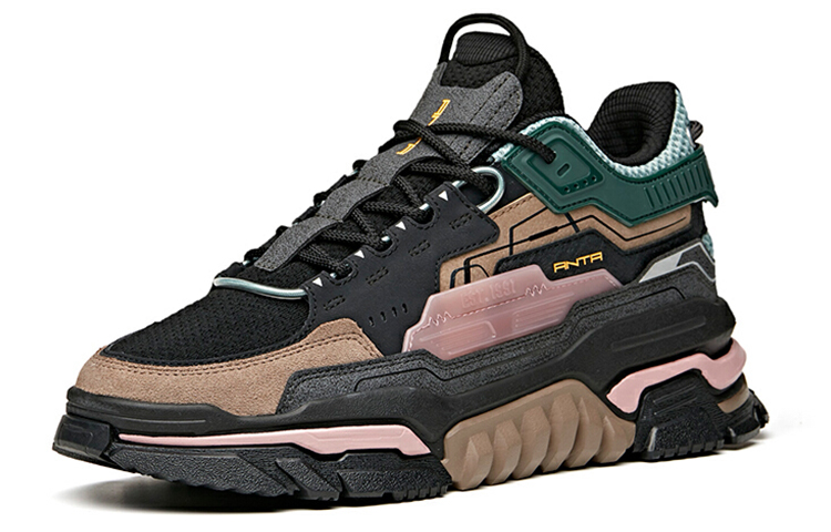 Order Anta Life Series Sepatu Rendah 'Bayangan Hitam Abu-Abu Hijau' 912118026-1