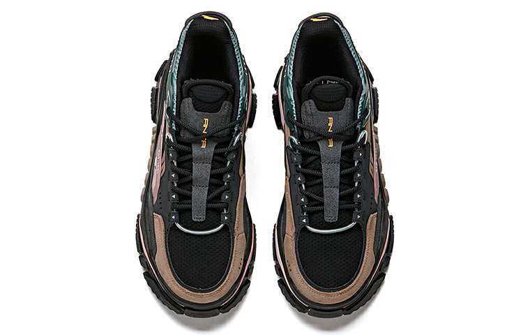 Lookbook Anta Life Series Sepatu Rendah 'Bayangan Hitam Abu-Abu Hijau' 912118026-1