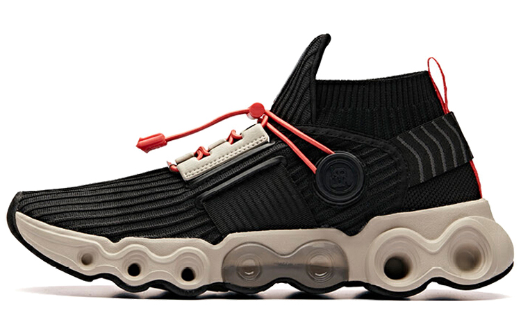 Anta Life Series Retro Running Shoes 'Black Red' 91918870-4