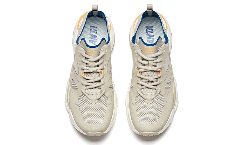 Anta Life Series Retro Running Shoes 'Grey Orange White' 圖 3