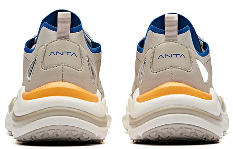 Anta Life Series Retro Running Shoes 'Grey Orange White' 圖 4