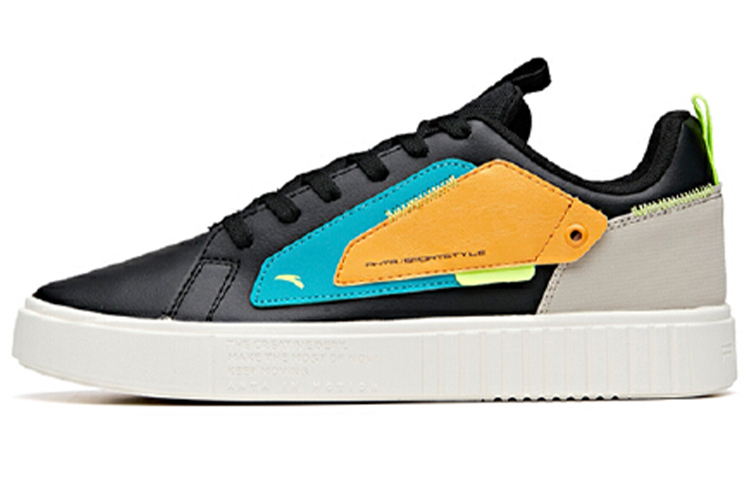 Buy 安踏生活系列滑板鞋“黑绿白” 112018082-3