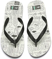 Shop Anta安踏 生活系列 透氣沙灘拖鞋 白黑