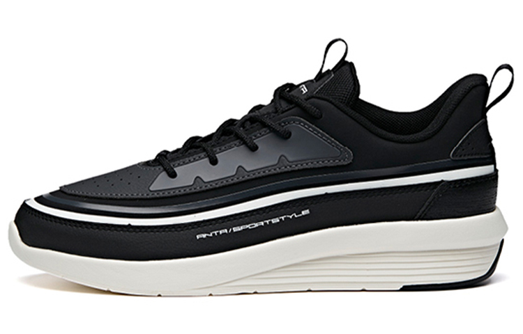 Anta Life Series Thick Sole Casual Shoes 'Black White Grey' 112018856-2