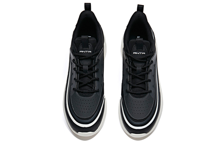Lookbook Anta Life Series Chaussures Épaisses Décontractées ''Noir Blanc Gris'' 112018856-2