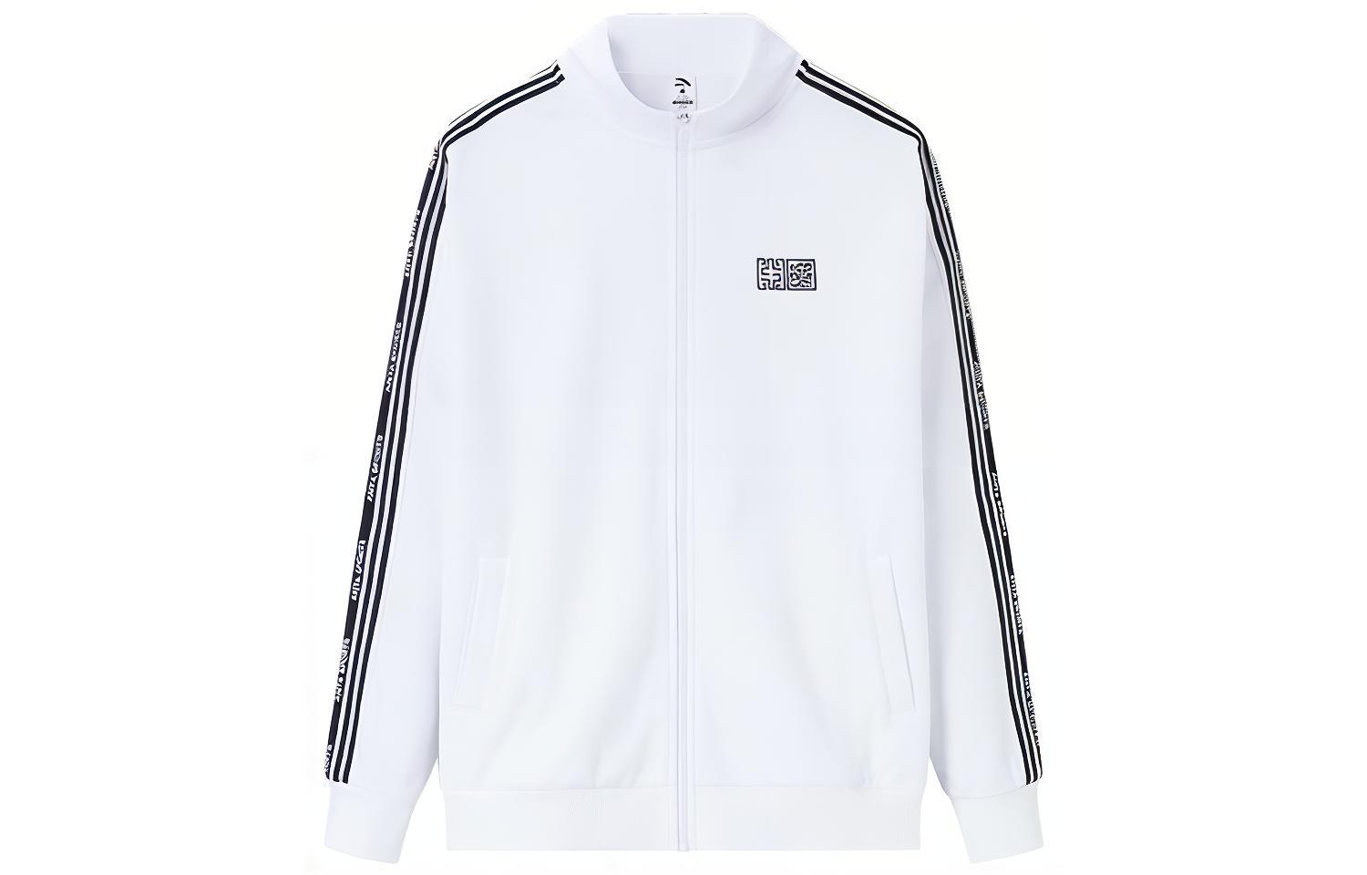 Anta Life Series Unisex Snow White Long-Sleeve Jacket with Stand Collar 972348709-1