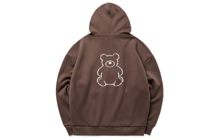 Anta Lifestyle Bear Print Hoodie Chocolate Unisex Casualwear 162148716-3