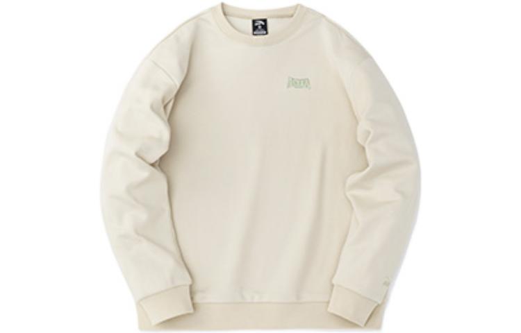 Anta Lifestyle Beige Crewneck Sweatshirt with Embroidered Logo - Unisex 952248703-1