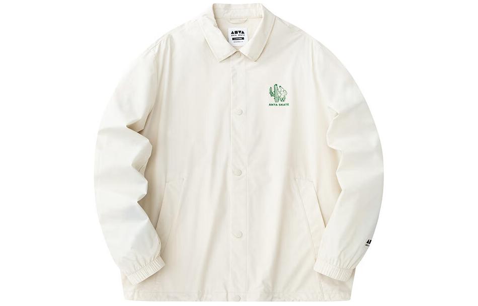 Anta Lifestyle Beige Single-Breasted Long-Sleeve Jacket Unisex 172428603-2