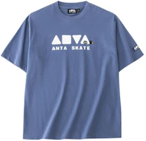 Anta Lifestyle Breathable Letter Graphic Tee - Riverside Blue 172428128-2 Anta Lifestyle Breathable Letter Graphic Tee - Riverside Blue 172428128-2