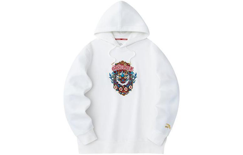 Anta Lifestyle Cartoon Letter Hoodie Pullover Pearl White Casual Wear 152418746-1