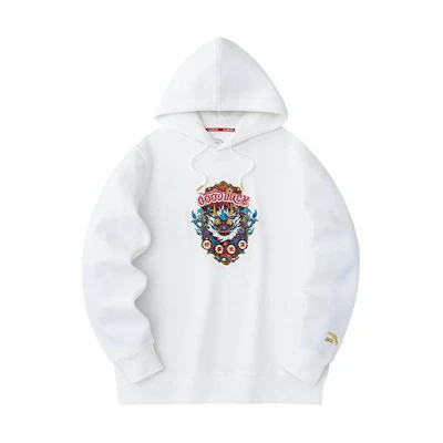 Anta Lifestyle Cartoon Letter Hoodie Pullover Pearl White Casual Wear 152418746-1