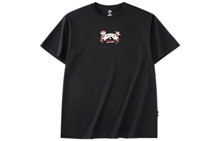 Anta Lifestyle Cartoon Print Basic Black Unisex Graphic T-Shirt 172238103R-3