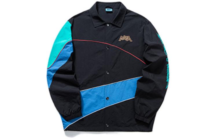 Anta Lifestyle Colorblock Button-Up Sport Jacket Black 952039620-1
