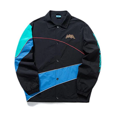 Anta Lifestyle Colorblock Button-Up Sport Jacket Black 952039620-1