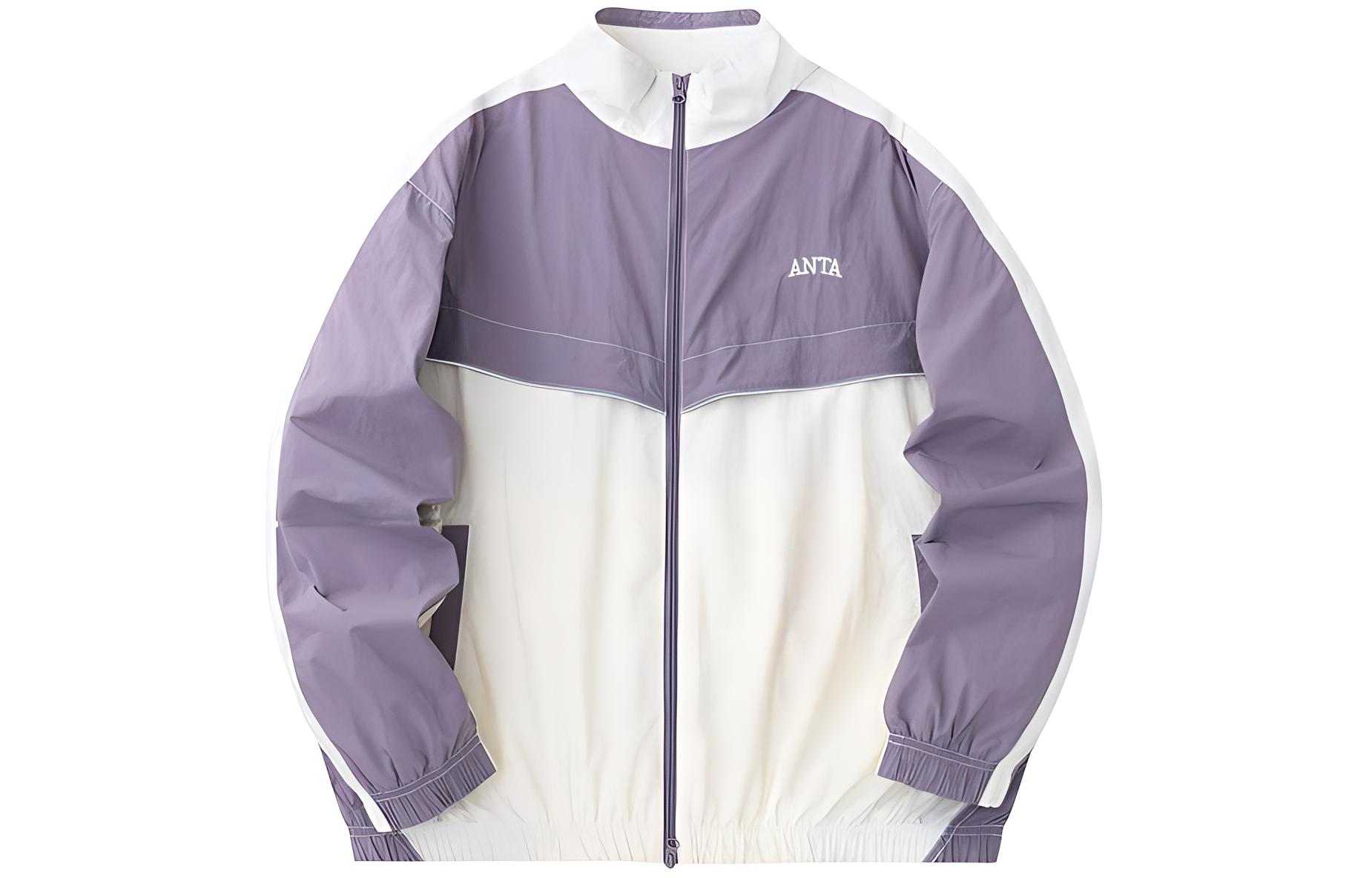 Anta Lifestyle Colorblock Stand Collar Oversized Jacket Unisex Blue/Purple/White 952418602-5
