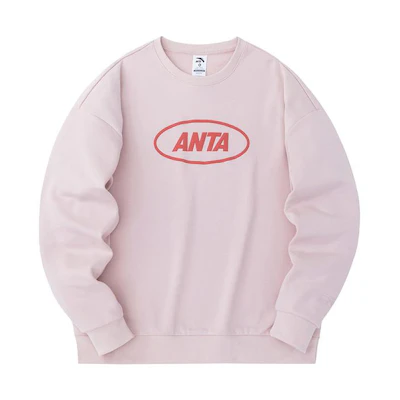Anta Lifestyle Crewneck Fleece Sweatshirt Pink Unisex 972338702-3