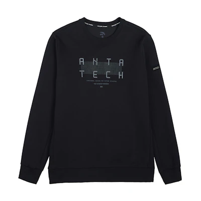 Anta Lifestyle Crewneck Pullover Sweatshirt Men’s Basic Black 152337713-5