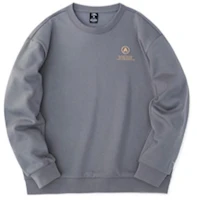 Anta Lifestyle Crewneck Sweatshirt Gray Khaki Unisex with Letter Logo Print 952248709-3 Anta Lifestyle Crewneck Sweatshirt Gray Khaki Unisex with Letter Logo Print 952248709-3
