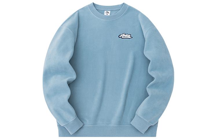 Anta Lifestyle Crewneck Sweatshirt Gray Unisex Letter Print Pullover 952348707-1