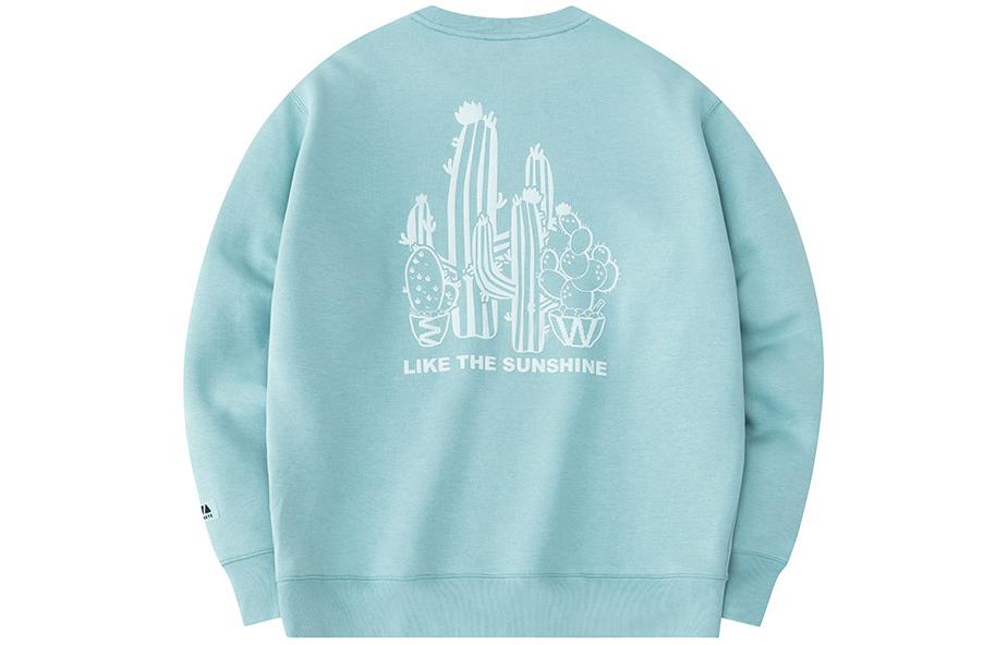 Anta Lifestyle Crewneck Sweatshirt Printed Letters Unisex - Soft Mist Blue 172428706-2
