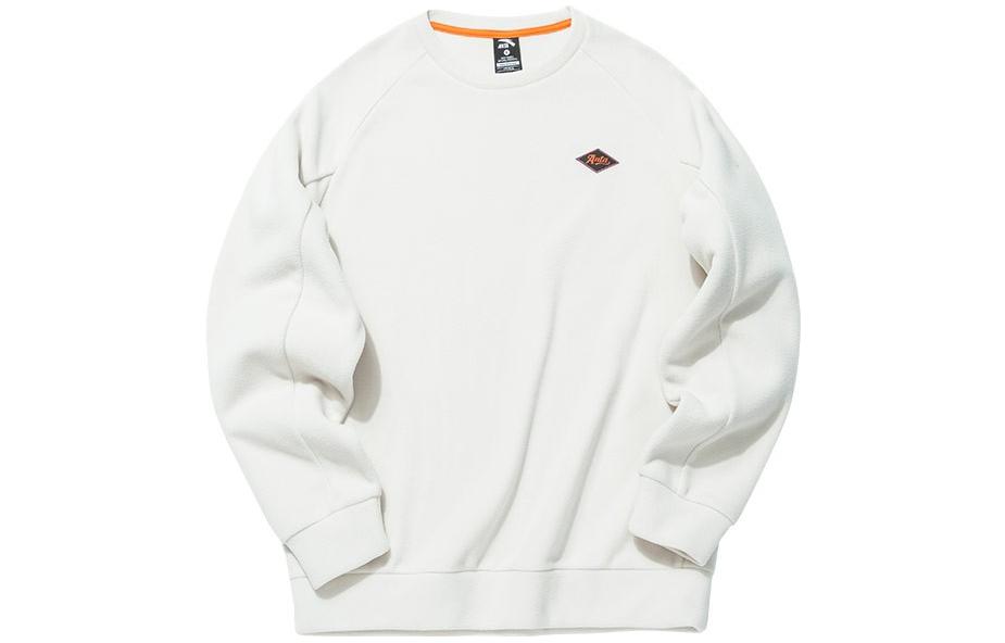 Anta Lifestyle Crewneck Sweatshirt Sand Grey Unisex Warm Pullover 952148734-1