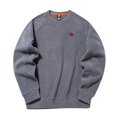 Anta Lifestyle Embroidered Logo Loose Fit Pullover Sweatshirt Slate Gray Unisex 952138733-2
