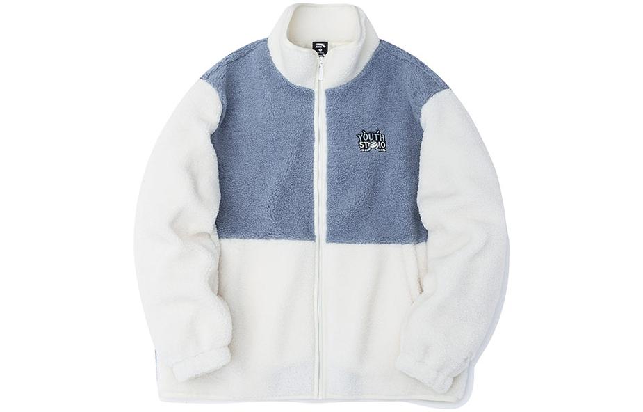 Anta Lifestyle Fleece Jacket White - Unisex Casual Stand Collar Couples Design 952248718-1
