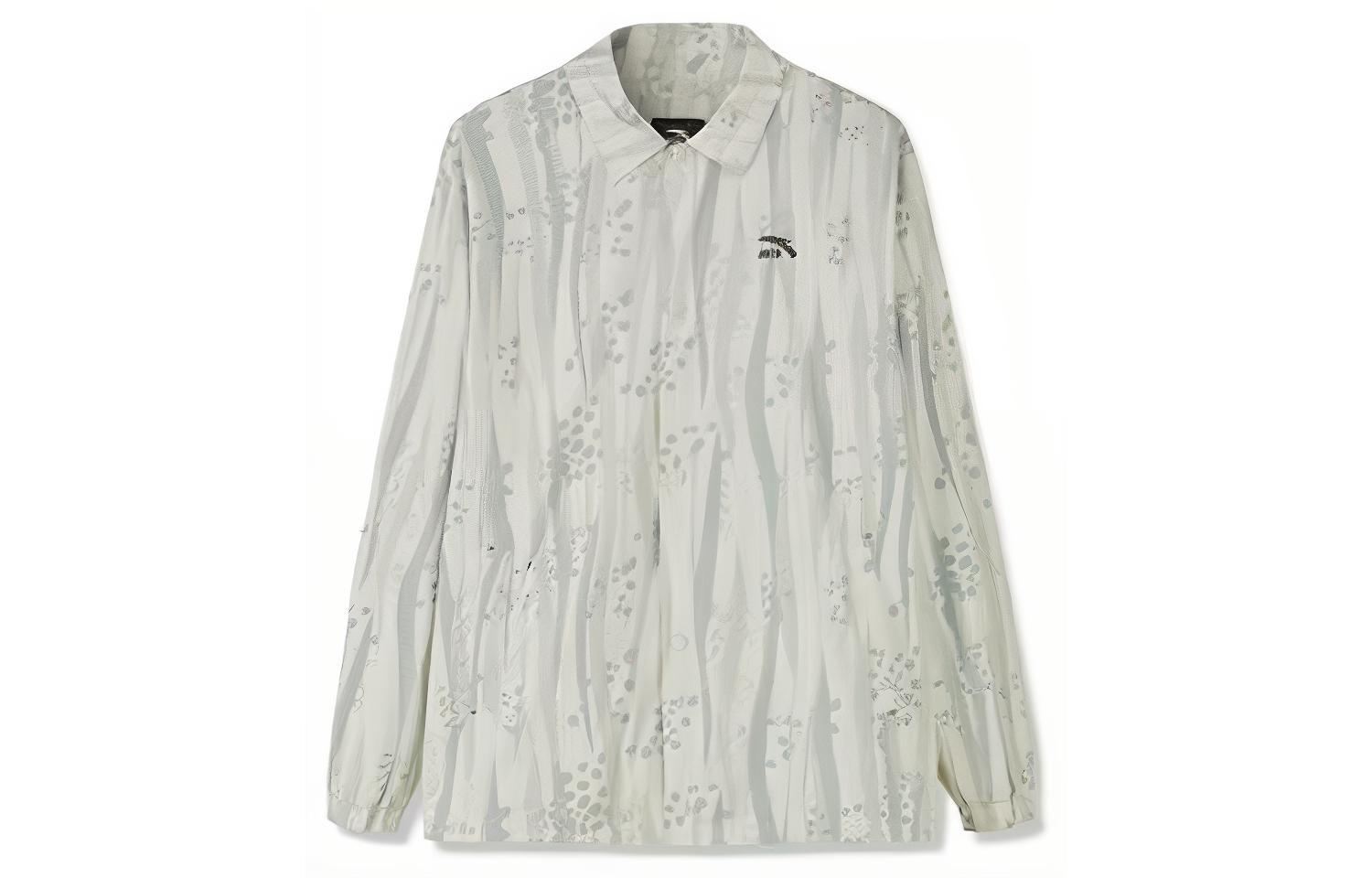 Anta Lifestyle Full-Print Logo Pullover Jacket Silent Gray Unisex 172238616-2