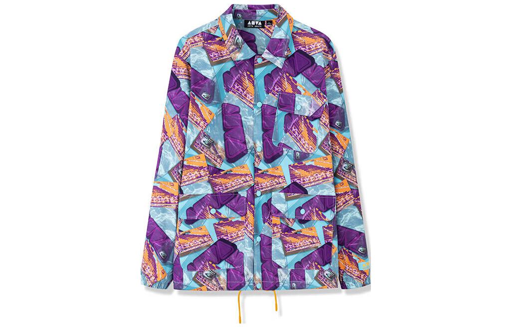 Anta Lifestyle Full-Print Single-Breasted Purple Jacket for Men 152328605-1