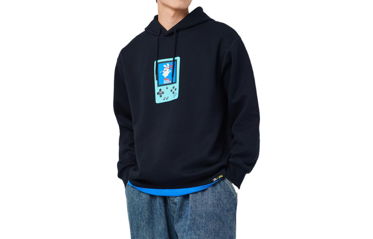 Anta Lifestyle Geometric Print Hoodie Unisex - Basic Black 172248705-4