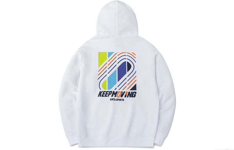 Anta Lifestyle Geometric Print Hoodie White 152318704-1