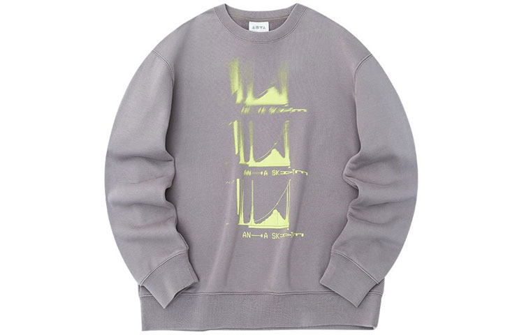 Anta Lifestyle Graphic Crewneck Sweatshirt Unisex - Linen Gray 172238709-2