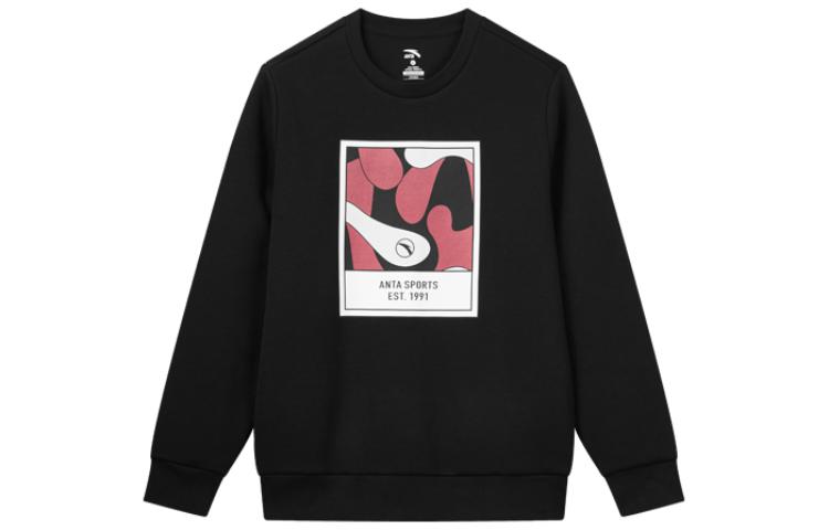 Anta Lifestyle Graphic Print Crewneck Sweatshirt Black 95948704-4