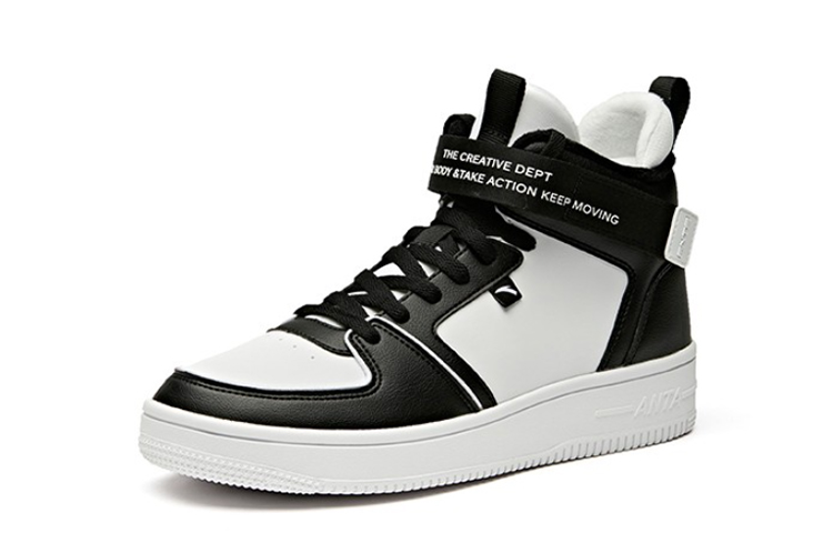 Order Anta Lifestyle High-Top 'Black and White Plush' 91946911-4