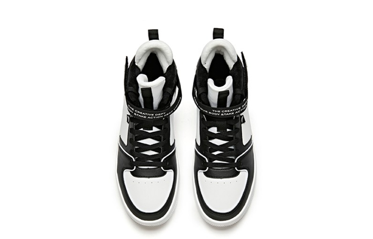 Lookbook Anta Lifestyle High-Top 'Black and White Plush' 91946911-4